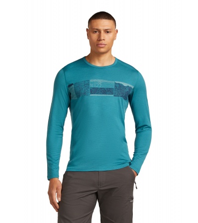 Блуза Icebreaker M's Merino 200 Oasis LS Crewe Thermal Top Elevation Line
