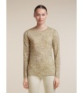 Icebreaker Merino 200 Oasis Long Sleeve Crewe Moss Bloom AOP W's
