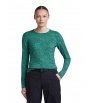 Icebreaker Merino 200 Oasis Long Sleeve Crewe Moss Bloom AOP W's