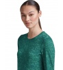 Icebreaker Merino 200 Oasis Long Sleeve Crewe Moss Bloom AOP W's