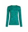 Icebreaker Merino 200 Oasis Long Sleeve Crewe Moss Bloom AOP W's
